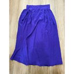 Lloyd Williams Women's Purple 100% Silk Pleated Midi Skirt Size 10 Photo 1