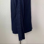 Ann Taylor  Loft Navy Blue Long Sleeves Lace Sleeves Trim Sweater Photo 8