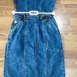 Retrofête Giorgio One-Shoulder Short Belted Denim Dress size small Photo 6