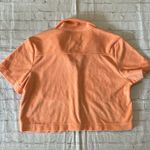 UGG  NWT Saniyah French Terry Orange Boxy Button Casual Shirt Size Large Photo 6