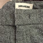 Zadig & Voltaire  Gray Pant Pistol Silver Rhinestone Wool Slim Boot 36 Photo 5