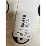 Rue 21 NEW High Rise Skate Jean Yin Yang Pattern White Black Size 0 Photo 2