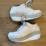 American Vintage Vintage Y2K Volatile Women’s White Platform Lace Up Leather Sneaker Size 7.5 Photo 4