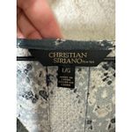 Christian Siriano New York Gray Snake Print VNeck Casual Shirt Shift Dress Sz LG Photo 1