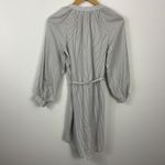 Lucky Brand  XS Gray Striped Long Sleeve Shirt Dress with Belt Photo 1