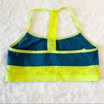 PINK - Victoria's Secret VS PINK Teal Blue & Neon Yellow T-Back Bralette Size Large Photo 3