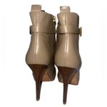 Ann Taylor  Women's Buckle Tan Leather Ankle Heeled Boots Booties Sz 8M Photo 3