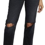 RE/DONE Originals 70s Stove Pipe Straight Jeans Faded Coal With Rips Distressed Photo 0