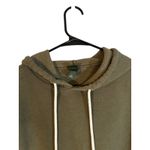 Wild Fable Olive Cropped Hooded Cut Off Casual Pullover Sweatshirt Women Sz S Photo 3