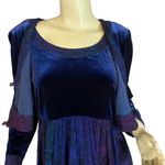 VINTAGE 1990'S PURPLE & BLUE CAROLE LITTLE RAYON & VELVET BOHO DRESS (6) Photo 8