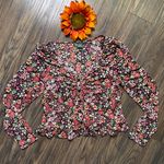 Wild Fable Long Sleeved Floral Crop Top Blouse | MEDIUM | Photo 0