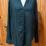 Calvin Klein Jeans button-up long-sleeve plaid shirt women’s L Photo 0