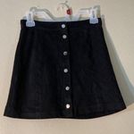 H&M Suede Velvety Soft Thick A-Line Mini Skirt Black Size 6 Photo 0