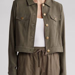 Industry Republic Clothing Green Long Sleeve Crop Jacket Size Medium NWT Photo 0