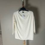 J.Jill Cream Textured Long Sleeve Top ā Size Medium NWT $72 Photo 4