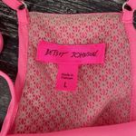 Betsey Johnson  Pink Lace Back Sleeveless Top L Photo 2