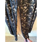 Connected Apparel  Sleeveless Plunge V-Neck Lace Maxi Dress Black Women's Size 14 Photo 4