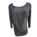 Vince Camuto  Women's Small‎ Brown Draped Front Long Sleeve Dressy Blouse Photo 1