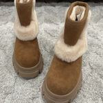 UGG  Brooklyn Sunburst Chestnut Suede Platform Boots Women's Size 10 Photo 0