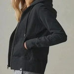 American Giant Womens Black Full Zip Hoodie Sportswear Company XS 100 Cotton Photo 1