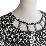 Womens Louise Paris Abstract Print Laser Cut Rhinestone Detail Top Blouse Photo 1
