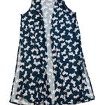 LuLaRoe Joy Long Vest Women's Size Large Duster, Cardigan Sweater Scottie Dog Photo 0
