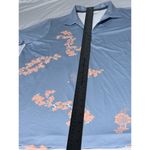 Heather Grey Women's Gray Cherry Blossom Flowers Short Sleeve Polo Top XL Photo 4