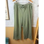 Daily Practice by Anthropologie Wide Leg Olive Sweatpants Photo 4