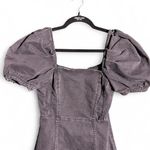 H&M Divided UK size 8 / US size 4 grey denim mini dress with puff sleeves Photo 2