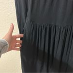 Boden Clara Jersey Knit Ruffle Shirt Dress in Black Photo 2