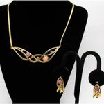 Vintage Unsigned Avon 1991 ‘Jewelesque Pastels’ matching necklace and earrings Photo 1