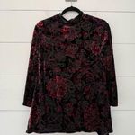 Chico's Chico’s Women’s 2 Floral Velvet Pullover Sweater Photo 0