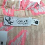 Carve Designs  Peach Leaf Print Button-down Size L Photo 6