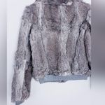 Vintage Dino Ricco Rabbit Fur Full Zip Jacket Gray Size L Photo 5