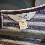 Terra & Sky Striped Purple and White Top Photo 2