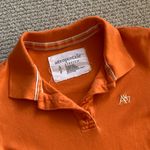 Aeropostale Y2K Orange Stretch Polo Short Sleeve Button Down Blouse Solid Small Photo 1