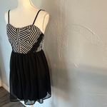 Material Girl Black and White Geometric Mini Dress Photo 2