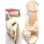 Loeffler Randall Ivory Camellia pleated-bow 90mm sandals size 12 B Photo 5