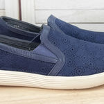 Cole Haan  Grand Crosscourt Perforated Leather Slip On Sneaker Blue Size 8 Photo 0