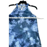 Cynthia Rowley Blue Tie Dyed Linen Tent Dress Vacation Swim Cover Travel Summer Photo 2