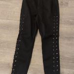 Missguided  black lace down the legs jeans size 8 Photo 0