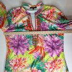 Boston Proper Beaded Floral Tunic Dress Sz XL Tropical Cover Up Resort Colorful Photo 9