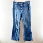 Gap High Rise 70's Flare Patch Pocket Jeans Blue 14 Petite Photo 1