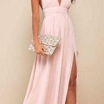 Lulus LULU’S Heavenly Hues Blush Pink Maxi Dress Size 1X Photo 0