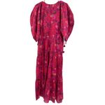 MISA Los Angeles Ysabel Dress Extra Small 100% Cotton Maxi Tiered Ruffle Floral Photo 5