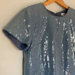 Lovers + Friends  Light Blue Sequined Shimmer TShirt Dress Size Extra Small Photo 1