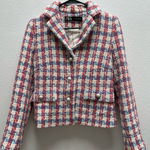 ZARA  pearl button multicolored textured jacket size small Photo 0