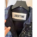 Libertine "Longfellow's Light of Stars" Crystal Embellished Shirt in Tartan Flan Blue Photo 5