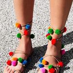 Free People Raining Pom Pom Sandal Photo 0