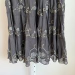 Jones New York Jones New York Woman Steel Gray Silk Embroidered Fairy Maxi Skirt Size 14W NWT Photo 2
